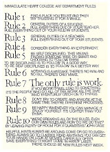 Sister Mary Corita's Rules