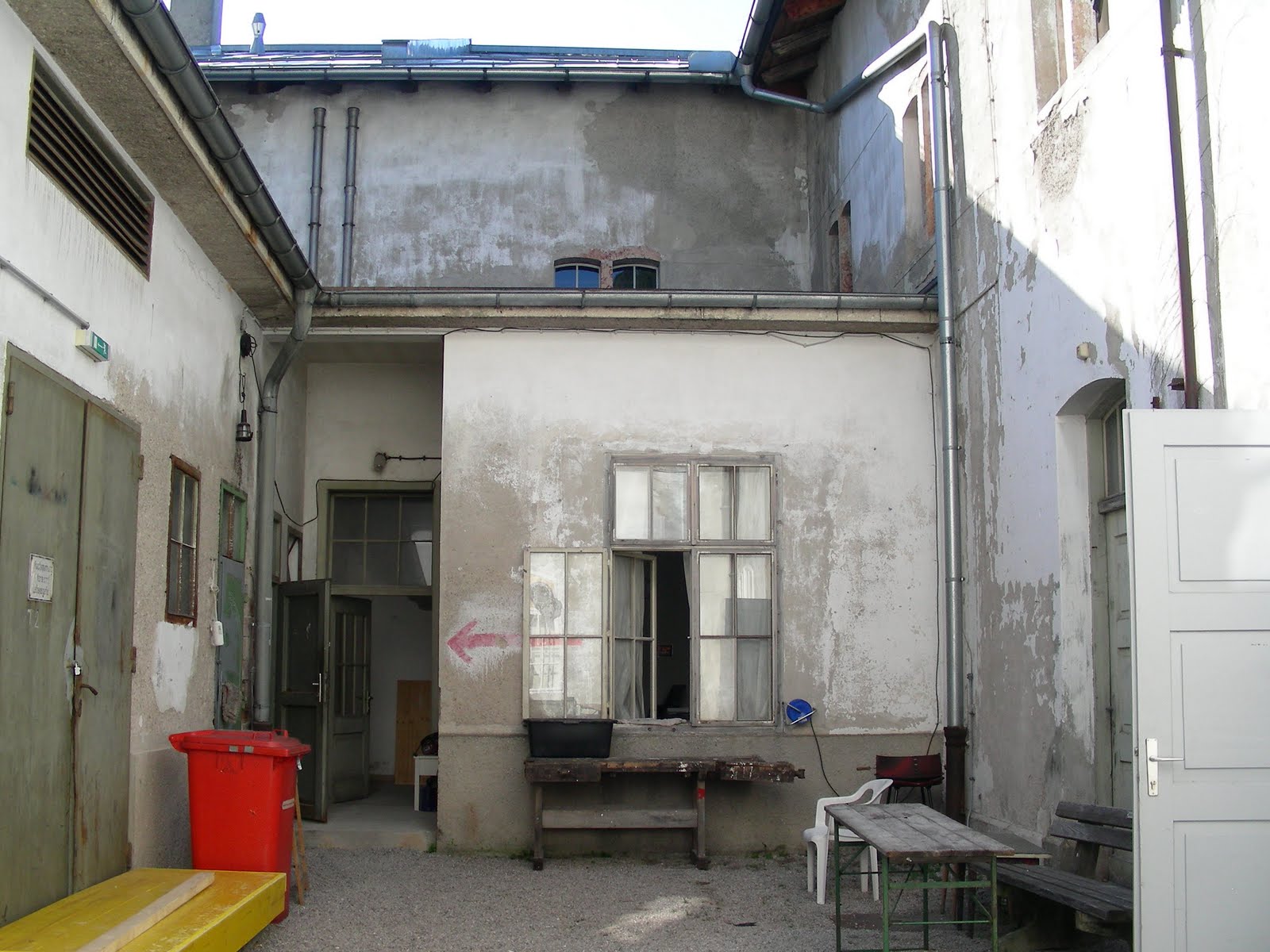 abandoned courtyard