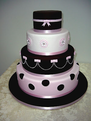 ribbon wedding cake