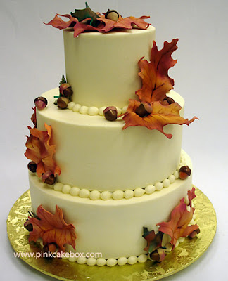 wedding cakes autumn decorate