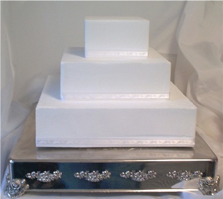 White Square Wedding Cakes Decorate