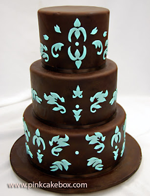 brown wedding cake