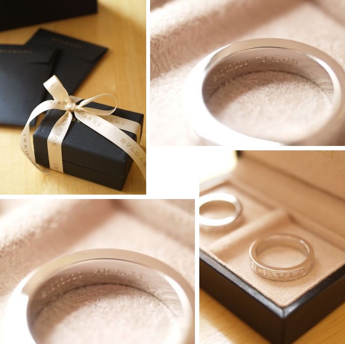These are our wedding rings BVLGARI Band Ring is made of 18K white gold These are our wedding rings BVLGARI Band Ring is made of 18K white gold