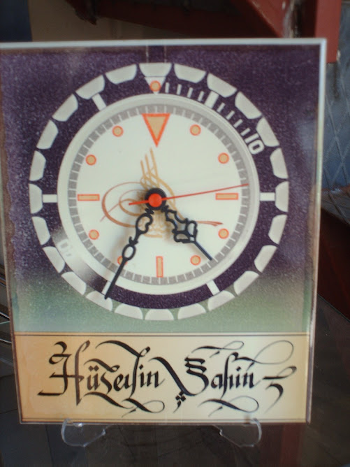 hattat ve kaligraflar için özel tasarım seramik saat
