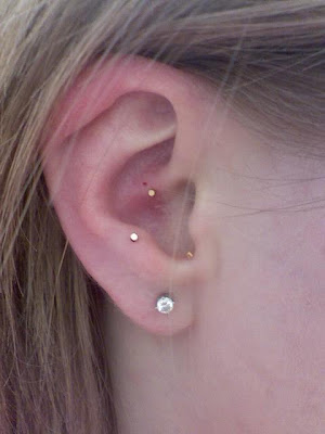 I got my ears pierced in piercing my ears. I got my ears pierced in