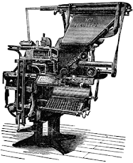 The Linotype is a machine, operated by finger keys, which produces & assembles type.