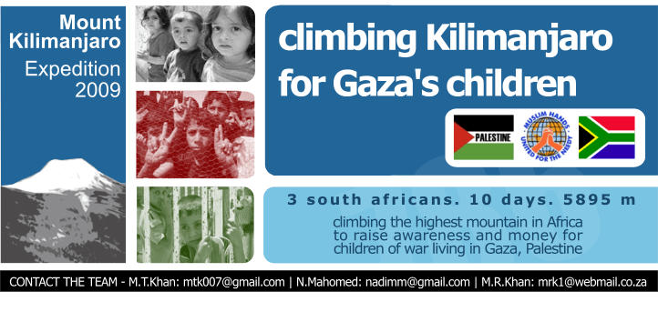 Climbing Kilimanjaro 4 Gaza's Children