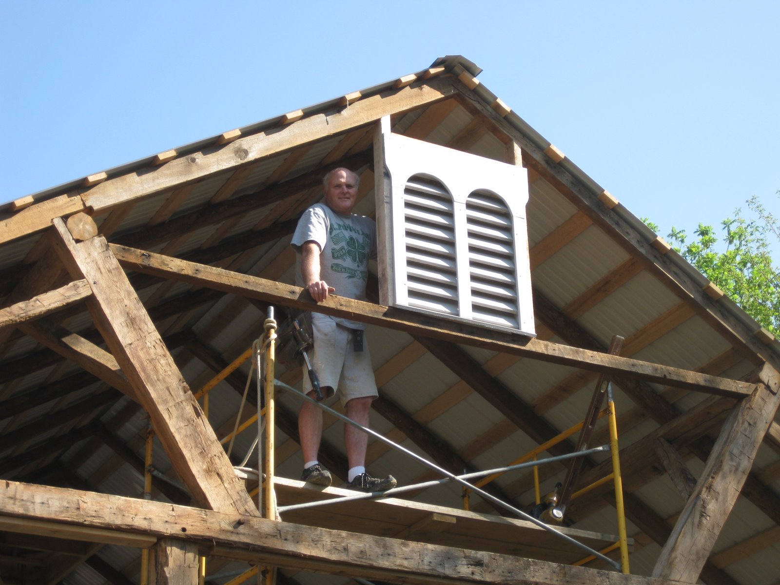 The Beaumont Barn Framing the Gable Vents