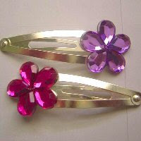 Jewelled Flower Clips