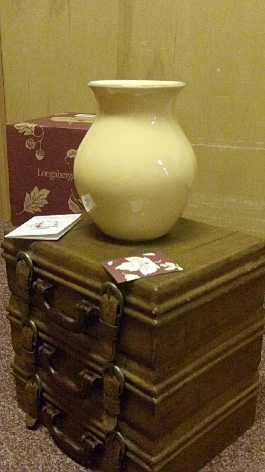 BRC Charity Auction Longaberger Pottery Vase NEW and In the Box 175