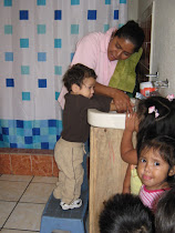 Mateo washing his hands again