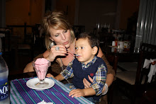 Mateo eating his strawberry ice cream