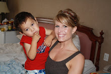 Mommy & Mateo getting ready for pool