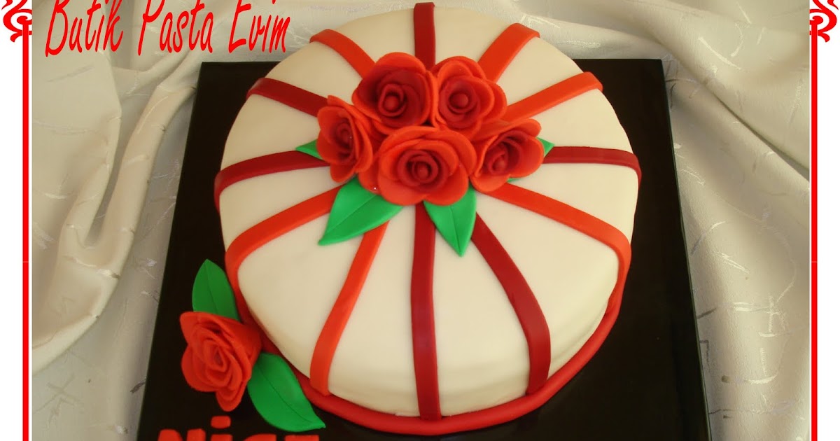 BUTİK PASTA EVİMDENİZLİ Kırmızı Güllü Pasta…