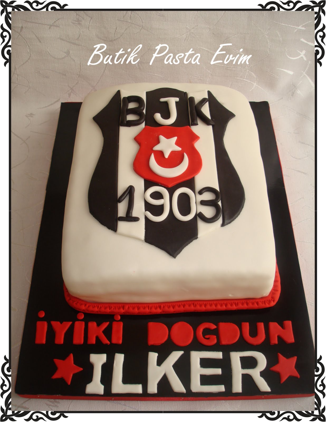 BUTİK PASTA EVİMDENİZLİ İlker�in Beşiktaş Pastası…