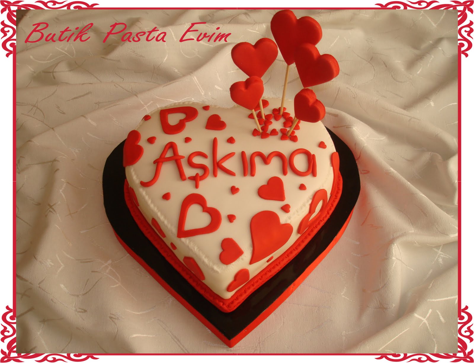 BUTİK PASTA EVİMDENİZLİ Kalpli �Aşkıma� Pastası…