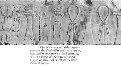 Museo Egipcio de El Cairo Djed+pillar+Tyet+amulet+imhotep+title+cairo+museum
