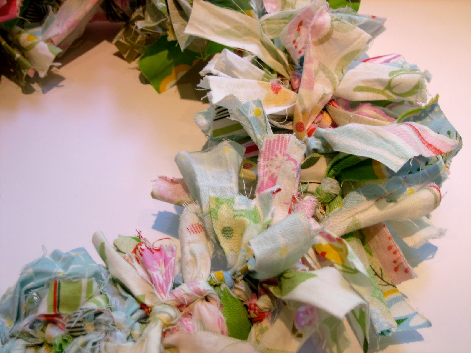 Summer Fabric Rag Wreath Tutorial The Cottage Mama