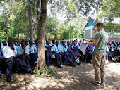 Brent teaching at Kakimba Secondary School