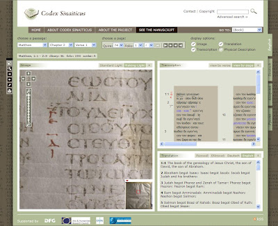 Codex Sinaiticus Online Wellcome Library