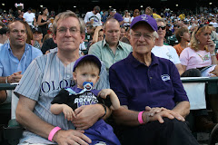 Samuel, Papa and  Grandpa at Rockies baseball game