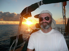 The Captain at Sunset near the Marquesa Islands