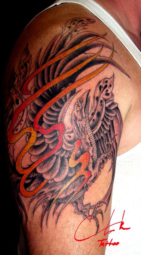 Symbolic Phoenix Bird Tattoos