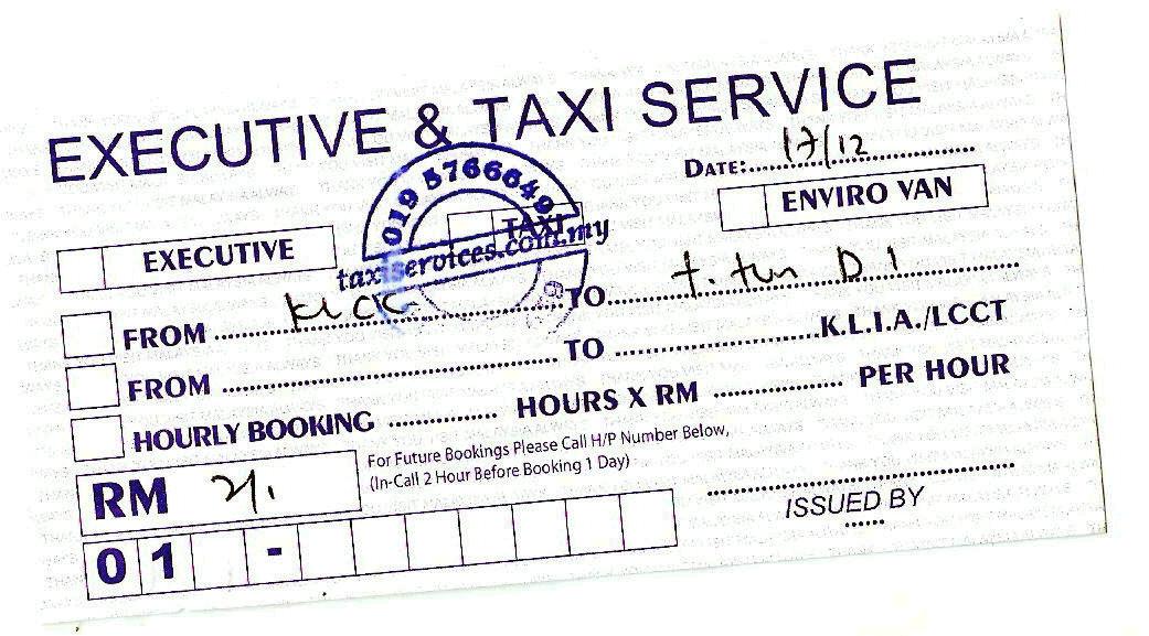 taxi invoice format india
