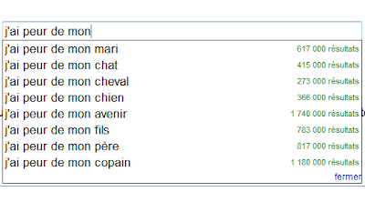 Quand je serai devenu président d'internet, les recherches du style « j'ai peur de mon père », « de mon mari », « de mon fils » ou « de mon copain » seront automatiquement transmises à la police