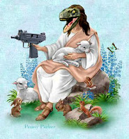 L'article d'aujourd'hui vous est présenté par Raptor Jesus, qui protège les brebis égarés grâce à son fusil mitrailleur