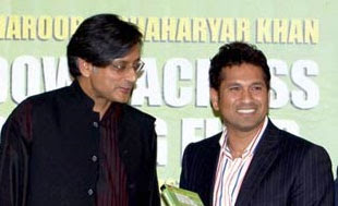 Sachin Tendulkar and Shashi Tharoor
