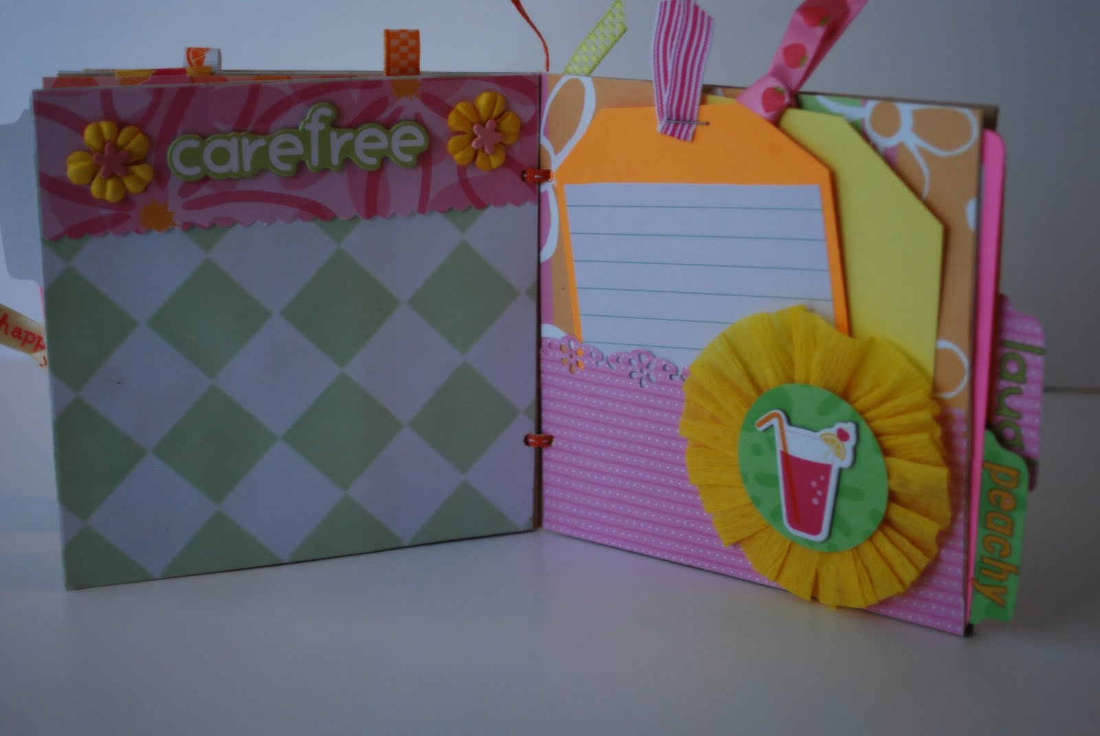 It's All in the Details Summer paper bag mini scrapbook album