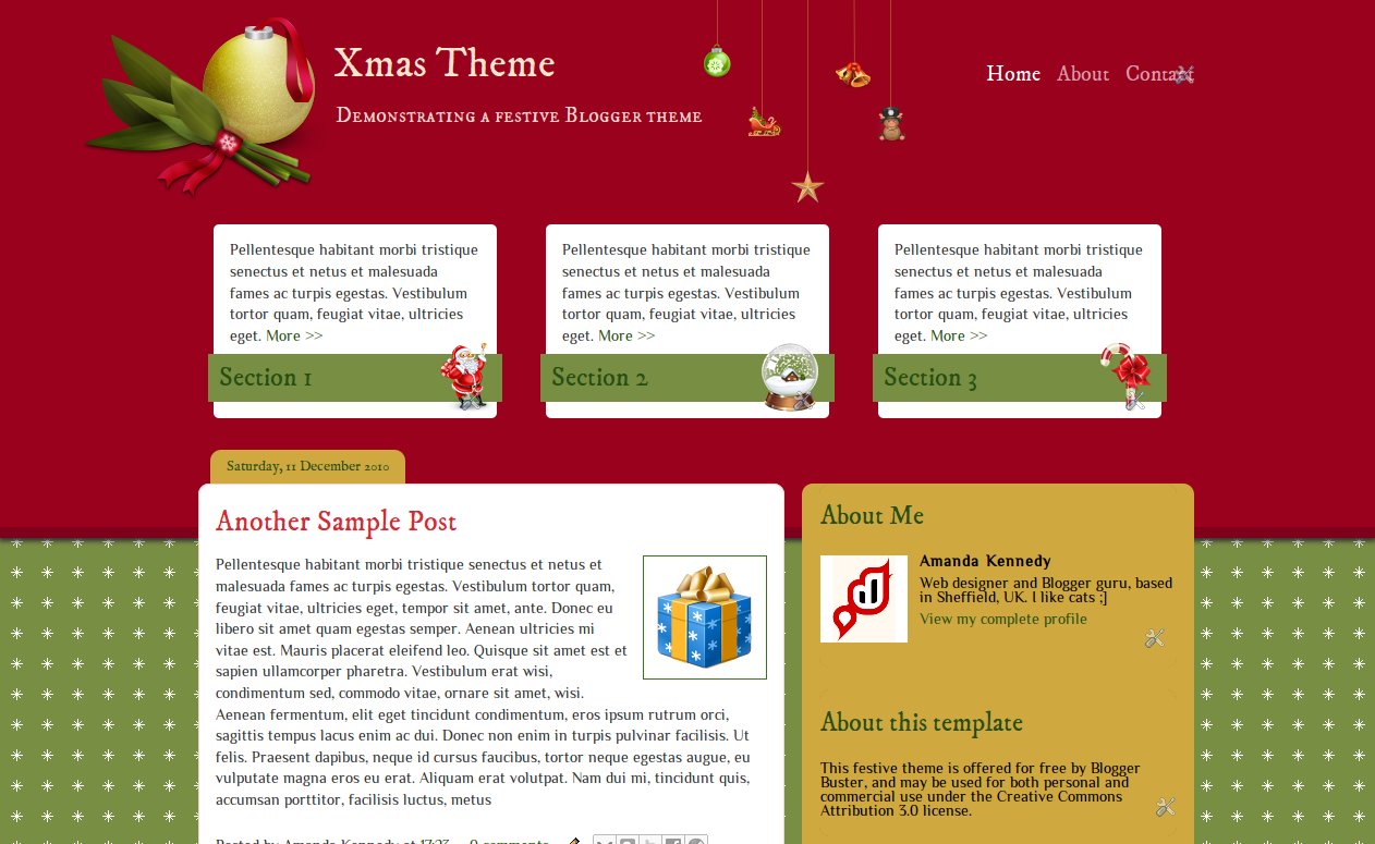 Blogger Buster Free Template Blogger Buster Christmas