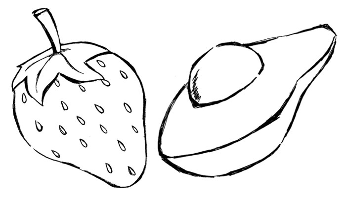 Frutas Para Colorir Morango E Abacate Risco Para Tecidos Desenhos Para Colorir Faça uma pausa entre os jogos e imprima desenhos para colorir exclusivas de among us. desenhos para colorir blogger