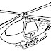 Desenho infantil helicóptero para colorir