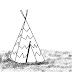 Desenho de cabana de índio para colorir desenho infantil