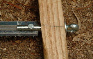 Split pin frame saw blade holder