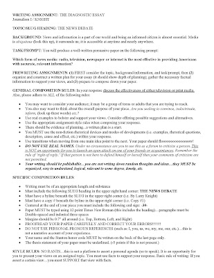 Compare And Contrast Essay Examples For High School Diagnostic Essay Example Diagnostic Essay Essay Topics Narrative Essay Topics For High School Students also High School Entrance Essay Writing Court Reports If You Need Help Writing A Paper Contact How To Write A Business Essay