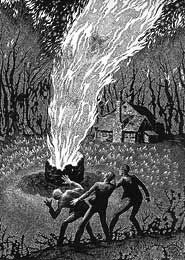 The Colour Out of Space, illustrazione di Virgil Finlay The Colour Out of Space, illustrazione di Virgil Finlay