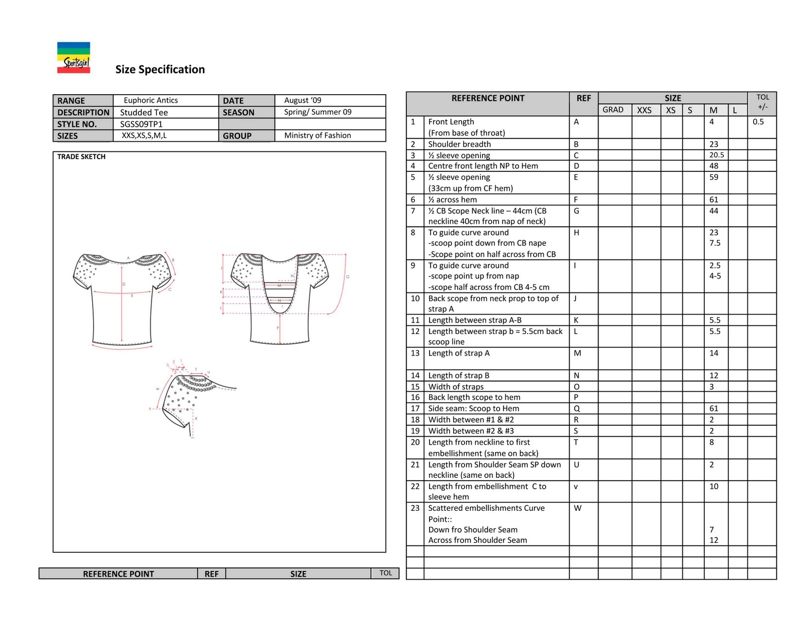 spec sheet template word