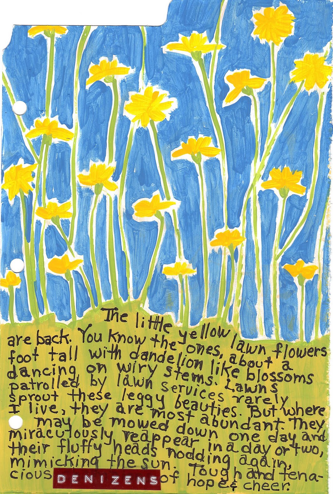 SIMPLY INSPIRED Yellow Flowers (poem)