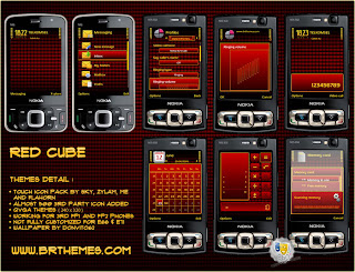 Red Cube by Blue_Ray for Nokia s60v3 Fp1 and Fp2 Phones