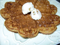 oatmeal waffles with ice cream