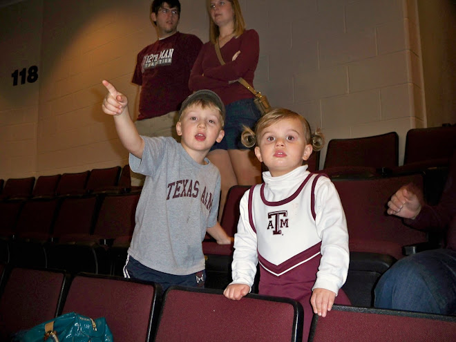 Tyler and Hadley's first Aggie Basketball Game!