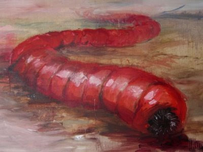 Mongolian Death Worm. Giant Mongolian Death Worm