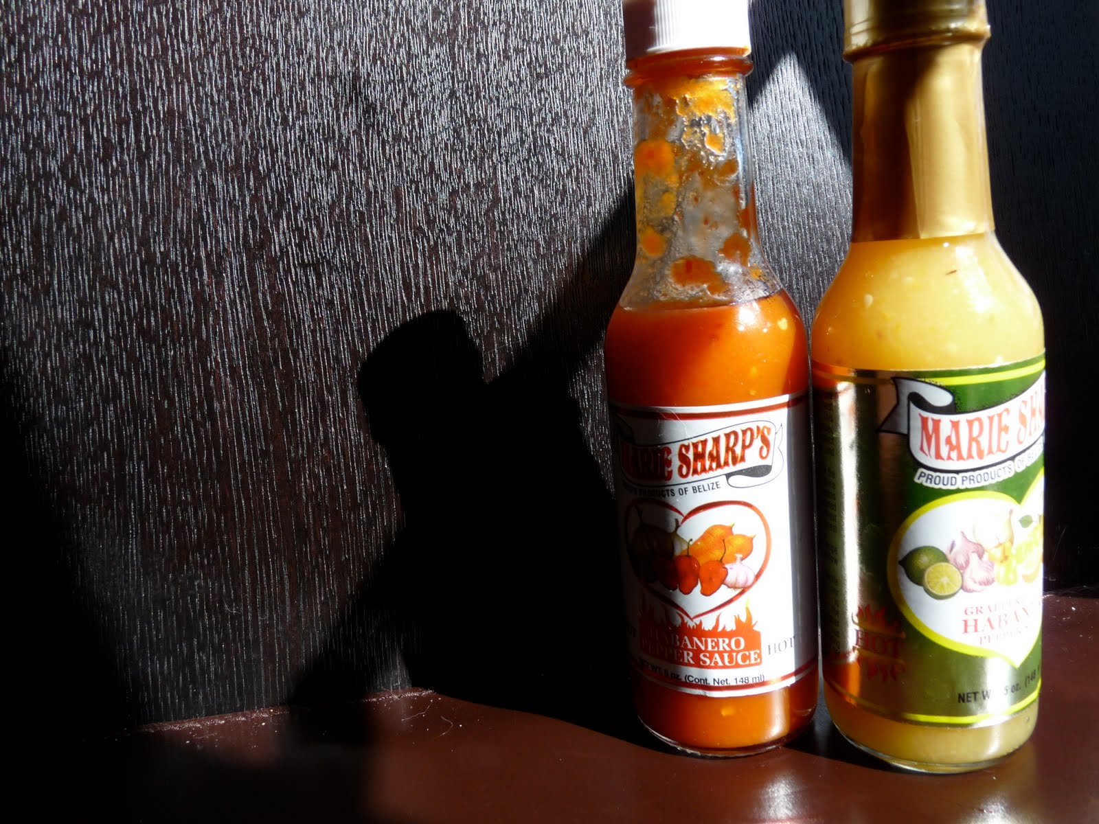 Hopie's Kitchen Belize Ingredients Marie Sharp's Hot Sauce and Garlic