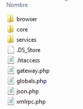 contenido de amfPHP