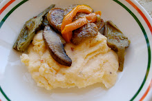Sausage and Artichokes over Creamy Cheesy Grits