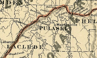 Less than a decade later, the town of Woodend had been renamed Swedeborg. 1888 Commissioners Official Railway Map of Missouri