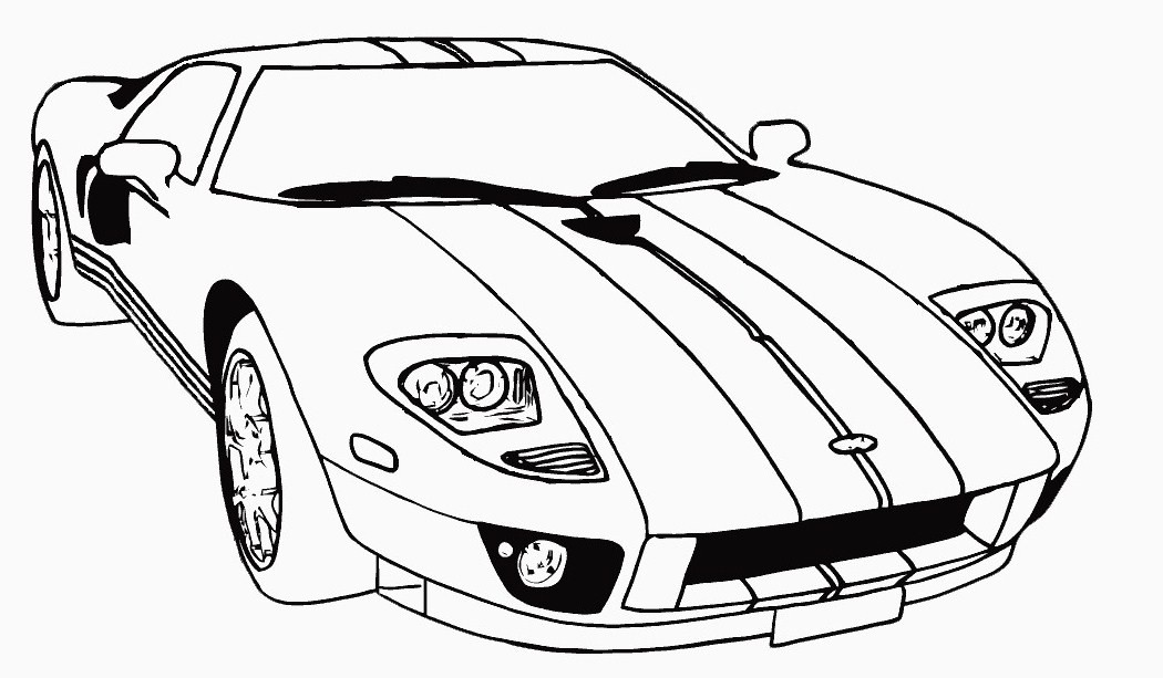 Desenhos para colorir em Geral: Desenho de carro de corrida para colorir -  GT - 40